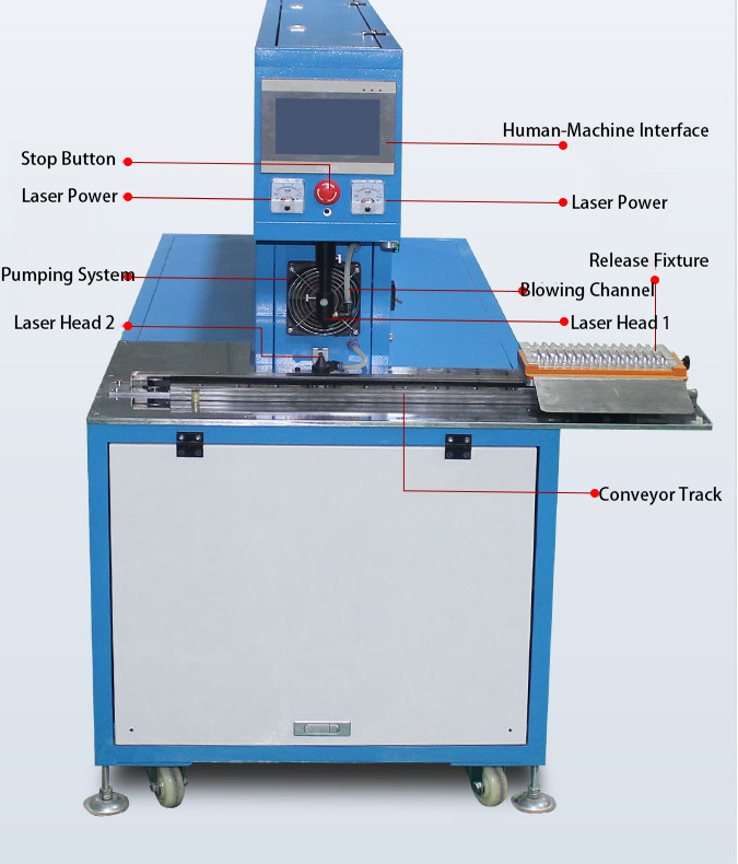 Electric Slide Table CO₂ Laser Wire Stripping Machine CLS60-D Elektrisk skjutbords-CO₂-lasertrådavtagningsmaskin CLS60-D