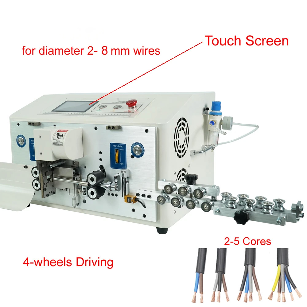 Double Round Multi-Core Wire Stripping &amp;amp;amp;amp;amp;amp; Cutting Machine (2-8mm) WPM-YHT6