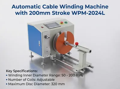 Automatisk kabellindningsmaskin med justerbar spol WPM-2024L