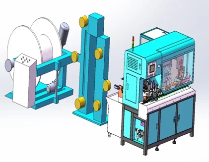 Helautomatisk amerikansk strömkabeltillverkningsmaskin, EU-kontakt, kabeltillverkningsmaskin, strömkabelskärning och avskärning
