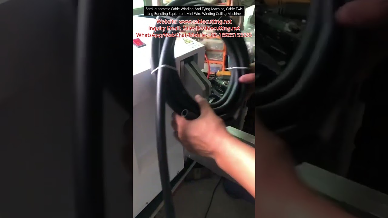 Halvautomatisk kabelupprullnings- och bindningsmaskin | Trådtvinnings- och buntningsutrustning för minikablar