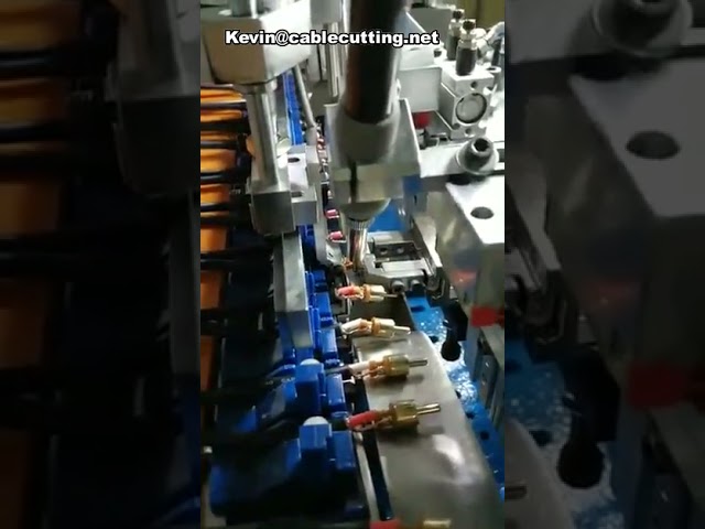 Full Automatic Wire Feeding Fixing Splitting Stripping And Dc Connector Soldering Machine 2 Pin 3 Pi