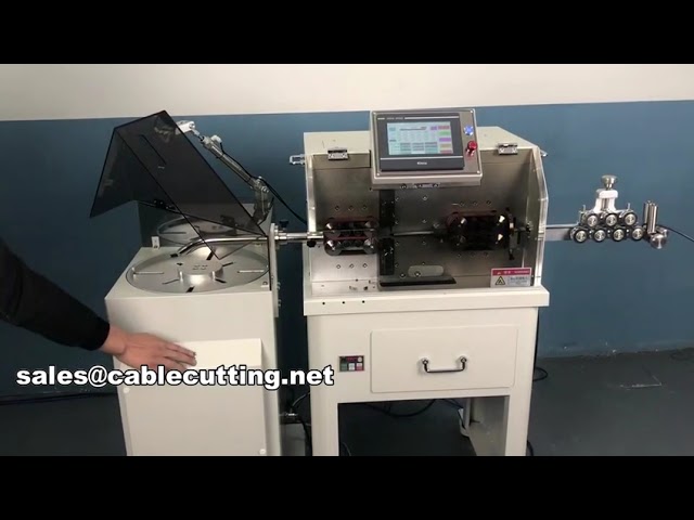 fully automatic multi core sheath wire cutting stripping machine with wire coiling machine WPM-680