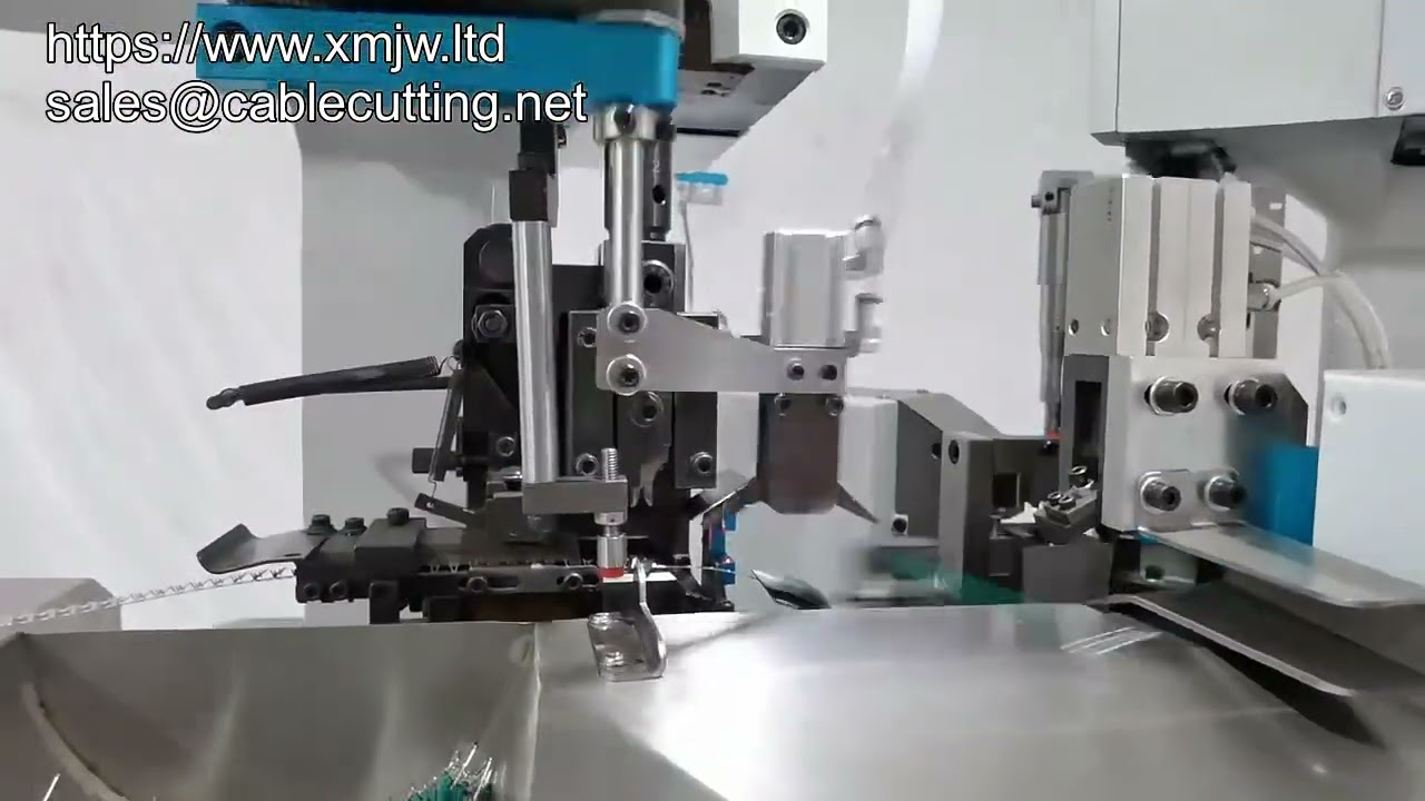 Full Automatic Double Head Wire Stripping Cutting Terminal Crimping Machine double Head Terminal Cri