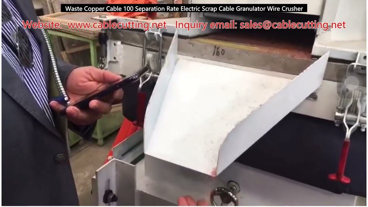 Waste Copper Cable 100 Separation Rate Electric Scrap Cable Granulator Wire Crusher