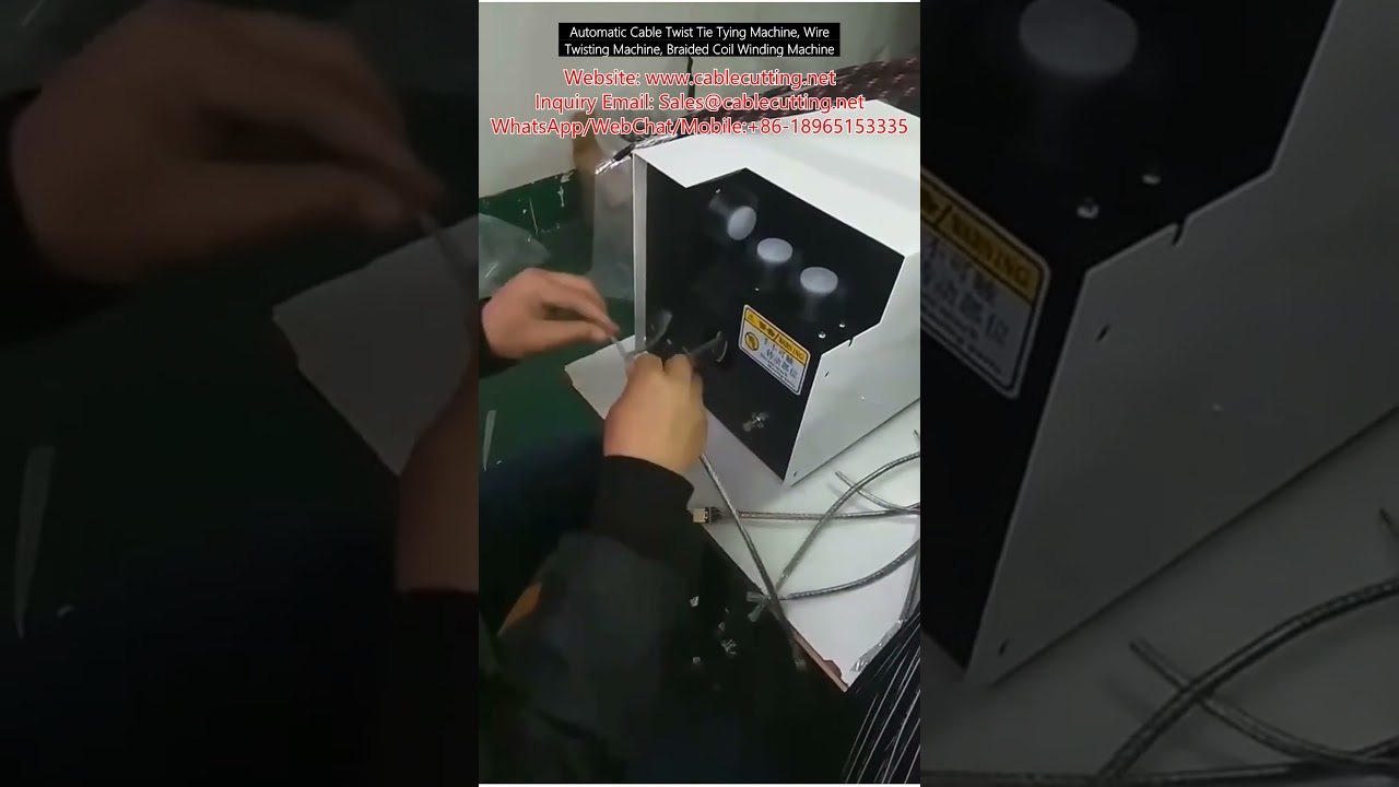 Automatic Cable Twist Tie Tying Machine, Wire Twisting Machine, Braided Coil Winding Machine