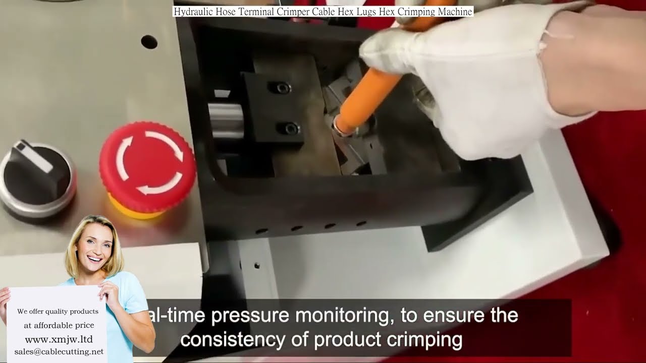 Professionell hydraulisk krympmaskin för slangar, kablar och hex-kabelskor