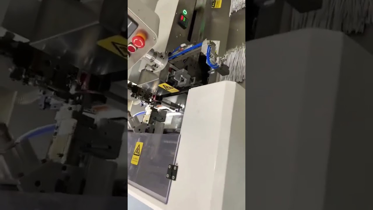 Fully Automatic Double Head Tinning and Crimping Machine #machine #cablewirestrippingmachine#factory